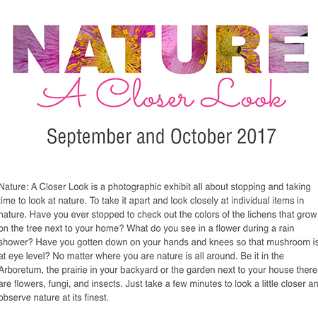 Nature: A Closer Look exhibition and promotional branding
